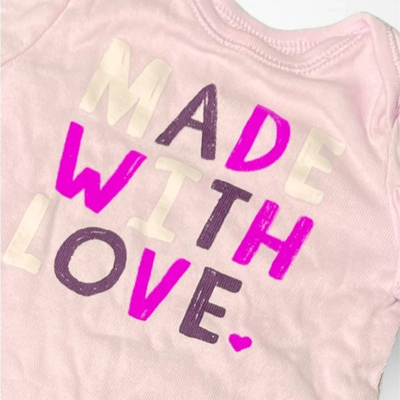 4/$20 Old Navy  Light Pink Made With Love Sleeper - Picture 2 of 4
